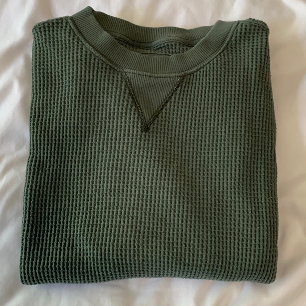 Aerie The Sweat Waffle Crew Neck Sweatshirt